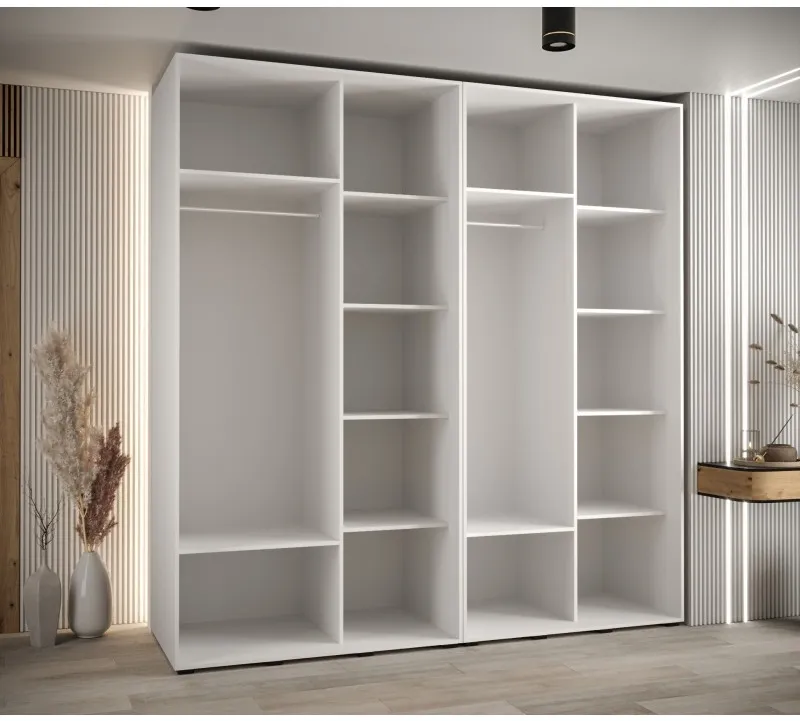 Vysoká šatní skříň s posuvnými dveřmi Davos 3 230, hloubka 60 cm, výška 235,2 cm
