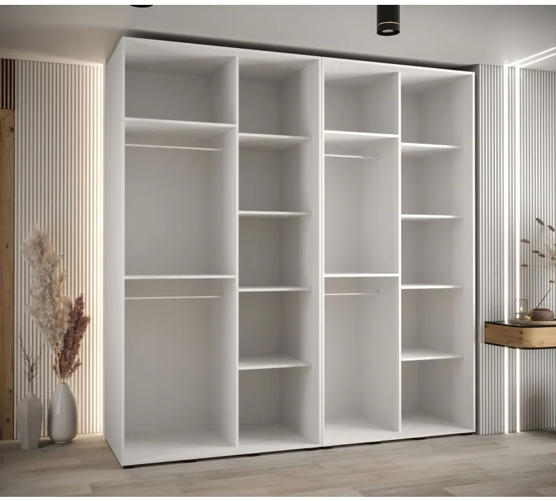 Vysoká šatní skříň s posuvnými dveřmi Davos 3 230, hloubka 60 cm, výška 235,2 cm
