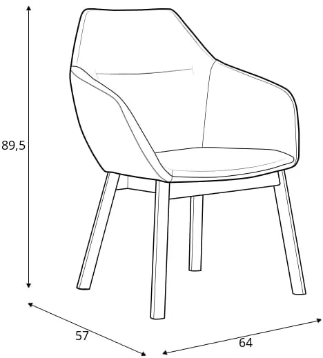 Stylové čalouněné křeslo do jídelny nebo obývacího pokoje Big Tuk-1