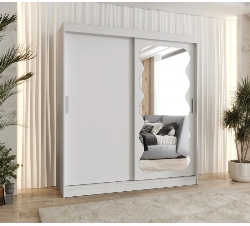 Skriňa s posuvnými dverami so zrkadlom Spoti 180 cm