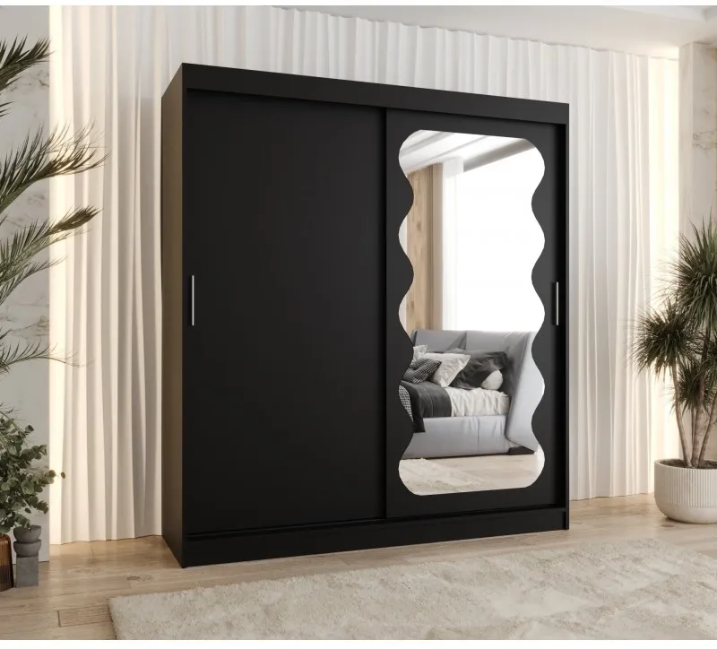 Skriňa s posuvnými dverami so zrkadlom Spoti 180 cm