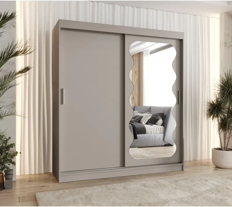 Skriňa s posuvnými dverami so zrkadlom Spoti 180 cm