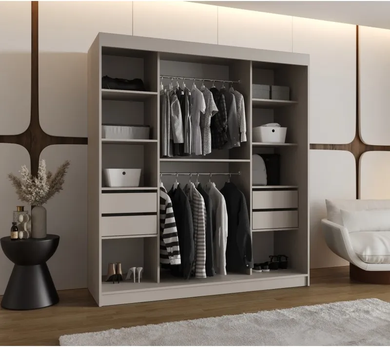 Skriňa s posuvnými dverami so zrkadlom Spoti 180 cm