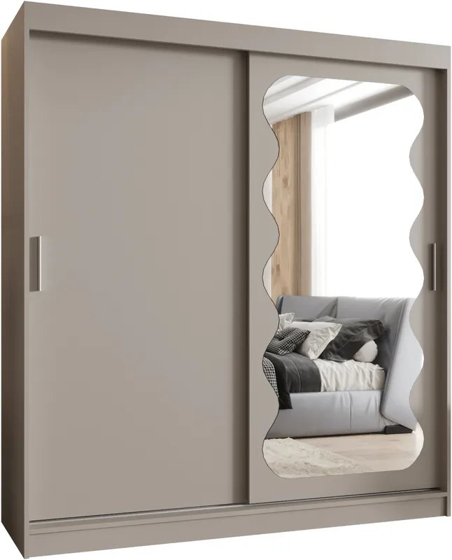 Skriňa s posuvnými dverami so zrkadlom Spoti 180 cm