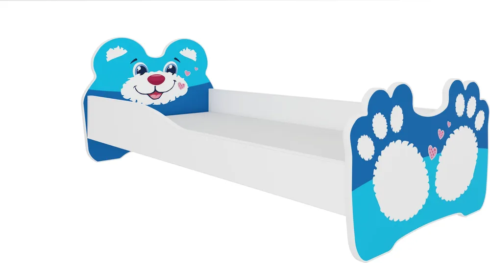 Postel s matrací Bear Blue 160x80 cm