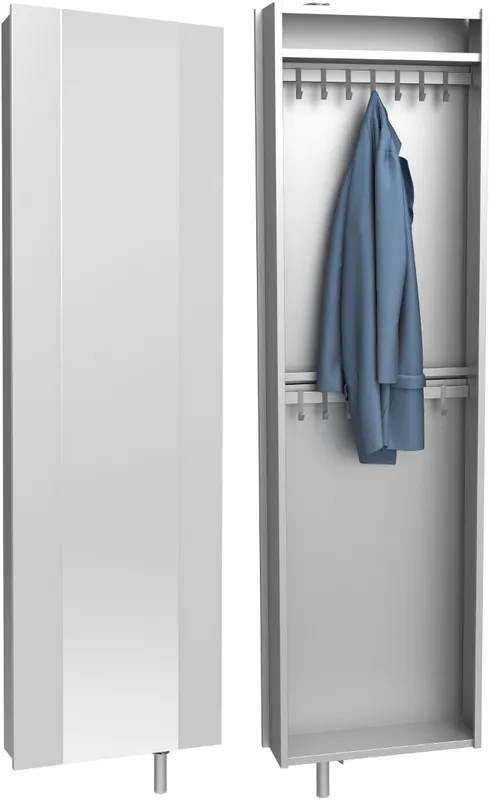 Šatní skříň se zrcadlem a dvojitou šatnou Home