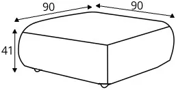 Taburet GirO 90x90 cm