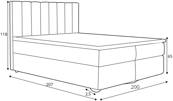 Postel boxspring 200 Puro