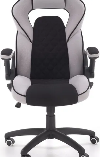 Fotel gabinetowy Sonic czarny-jasny popiel