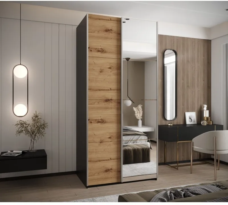 Skriňa s posuvnými dverami so zrkadlom Lux 3 120