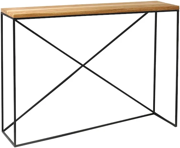 Konzolový stolek na kovových rámech Memo Solid Wood 100