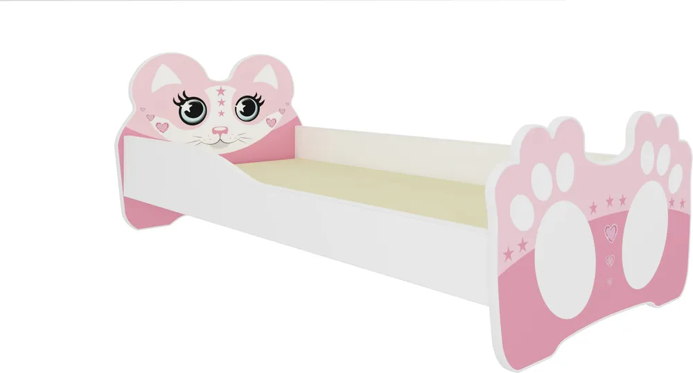 Postel s matrací Bear Pink 160x80 cm