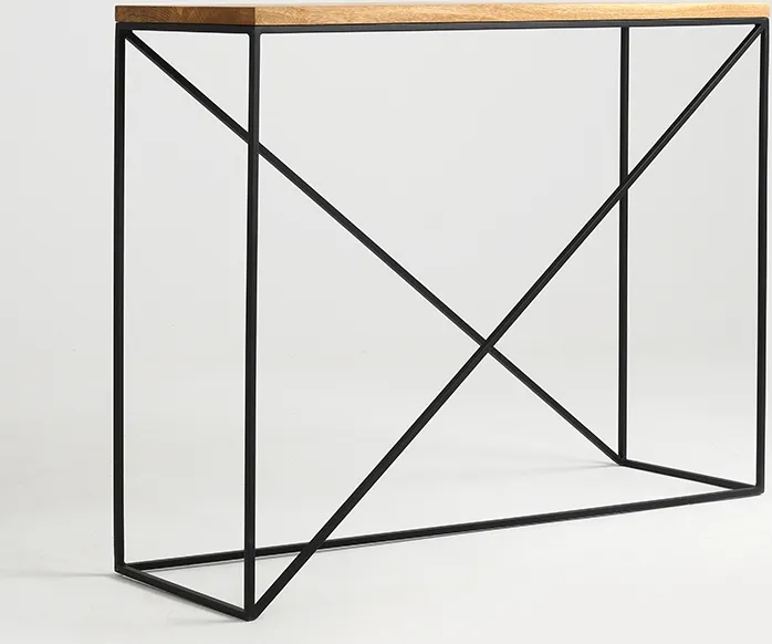 Konzolový stolek na kovových rámech Memo Solid Wood 100
