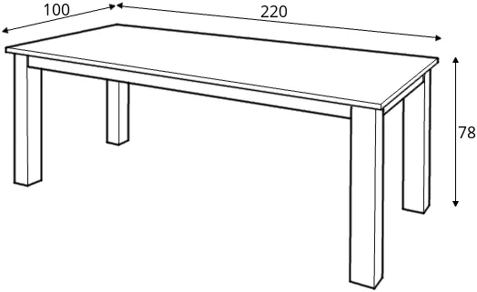 Stůl JBF 220 x 100