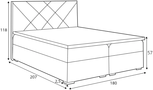 Postel boxspring 180 Davo