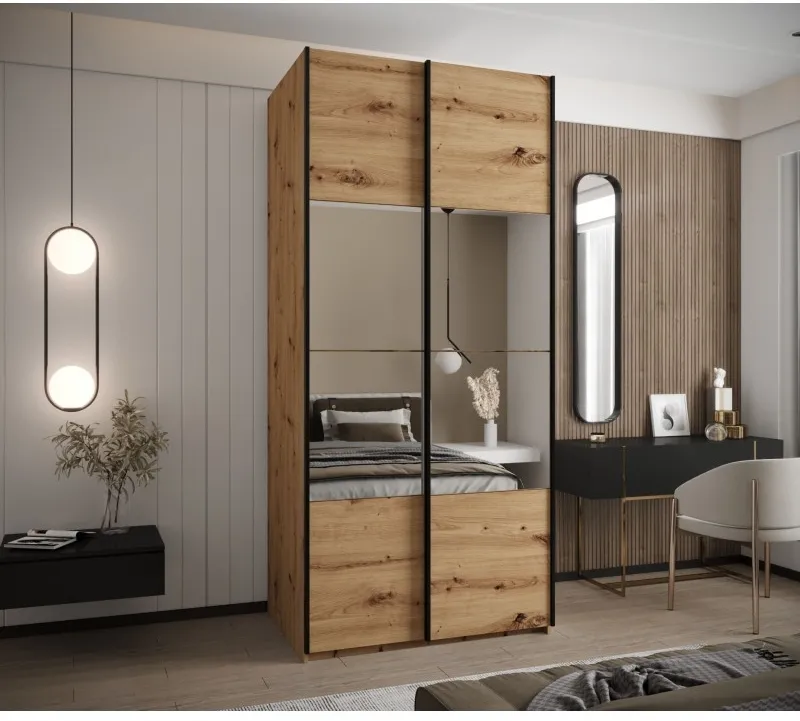 Skriňa s posuvnými dverami so zrkadlom Lux 4 100