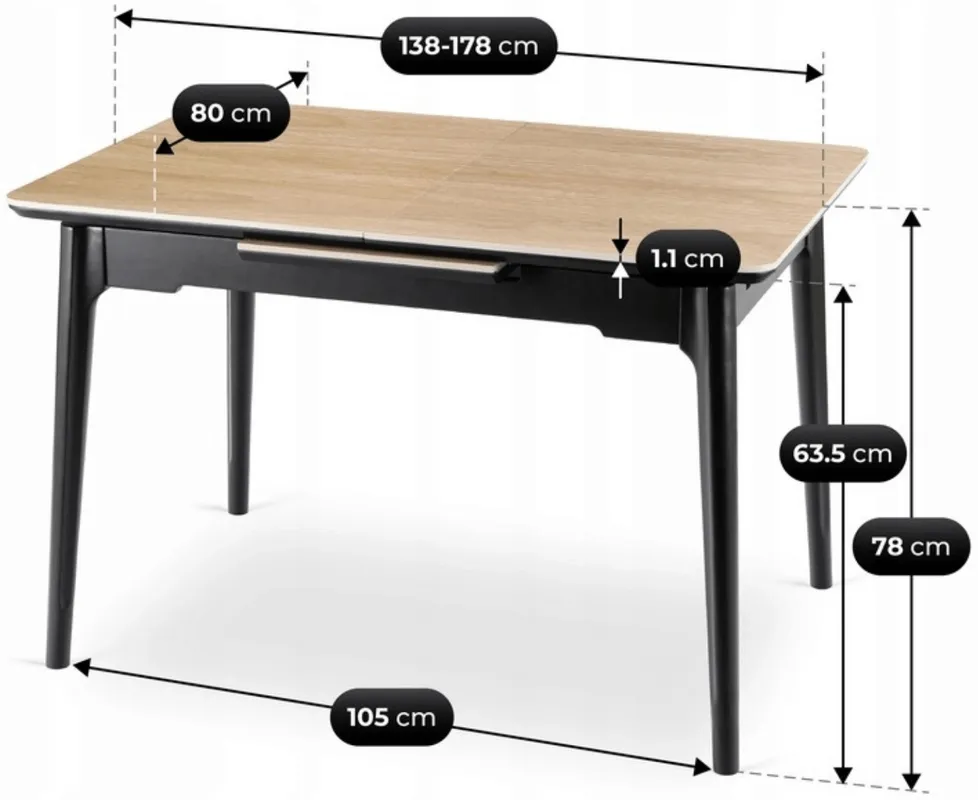 Rozkládací stůl Samer 138