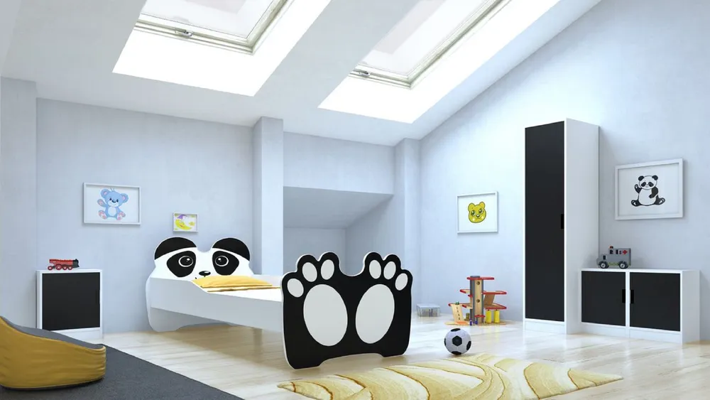 Postel s matrací Bear Black 160x80 cm