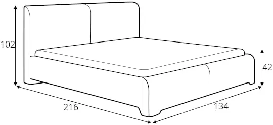 Tapicerowane jednoosobowe łóżko 120 do sypialni 81236