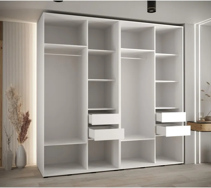 Skříň s posuvnými dveřmi a zrcadlem Davos 5 240, hloubka 60 cm