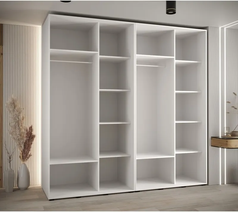 Skříň s posuvnými dveřmi a zrcadlem Davos 5 240, hloubka 60 cm