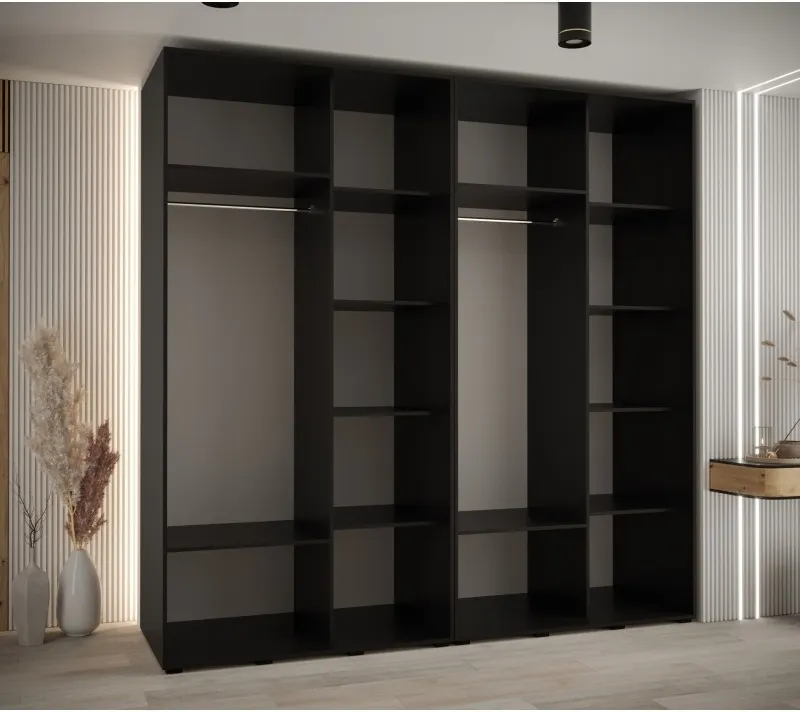 Skříň s posuvnými dveřmi a zrcadlem Davos 5 240, hloubka 60 cm