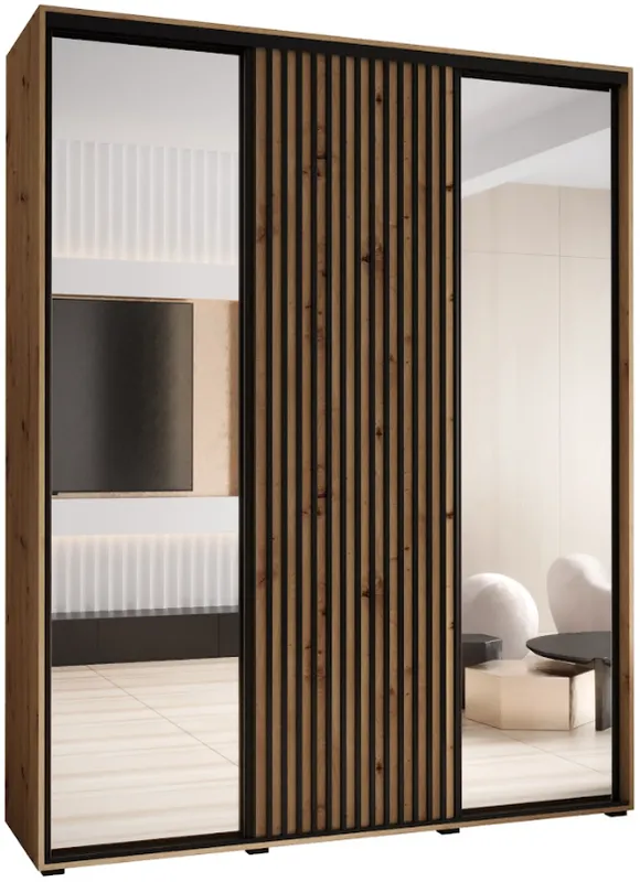 Skriňa s posuvnými dverami so zrkadlom Sapporo 2 190 cm 45 cm