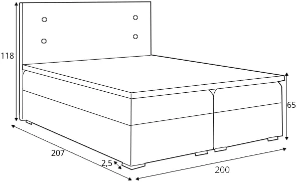 Postel boxspring 200 Gino