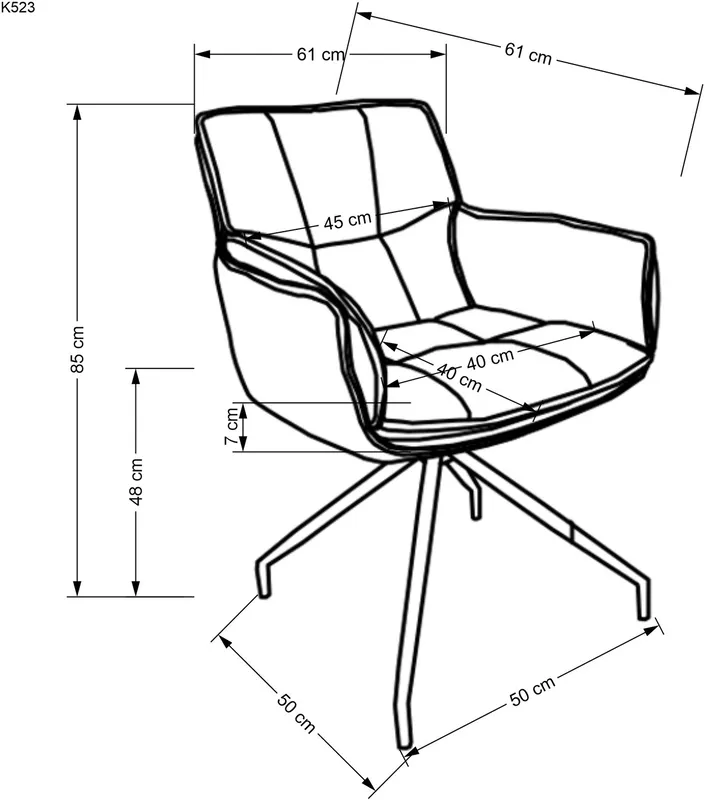 Hnědá/ tmavě hnědá židle K-523