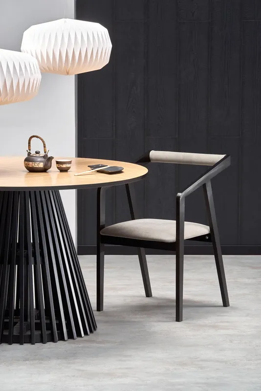 Designerski stół Miyaki dąb naturalny-czarny