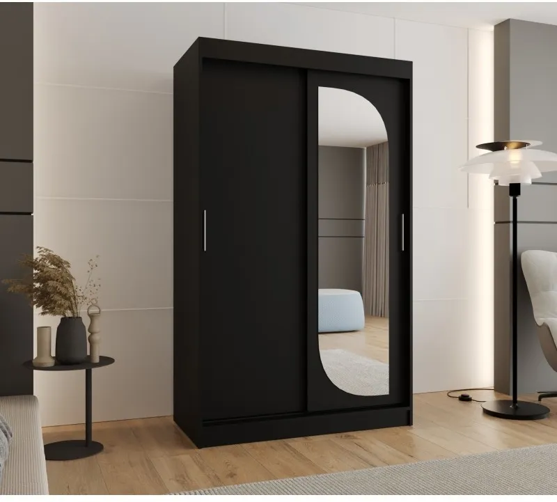 Skriňa s posuvnými dverami so zrkadlom Lucy 120 cm