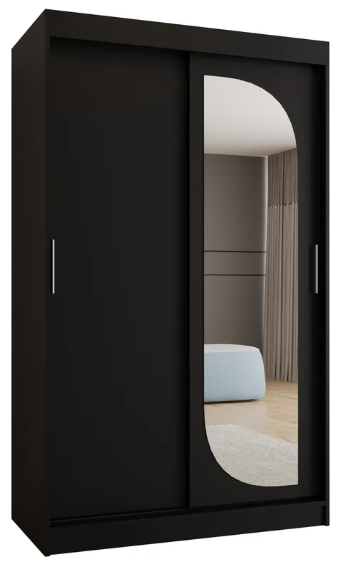 Šatní skříň s posuvnými dveřmi se zrcadlem Lucy 120 cm