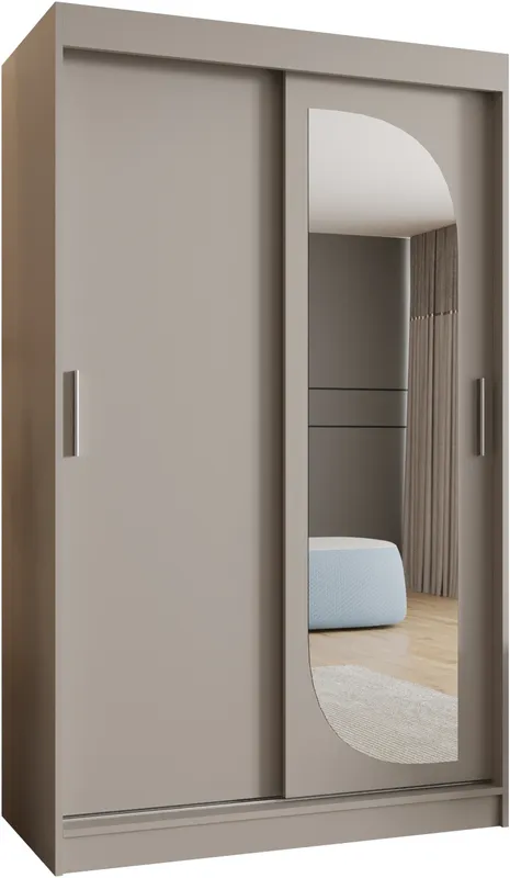 Šatní skříň s posuvnými dveřmi se zrcadlem Lucy 120 cm