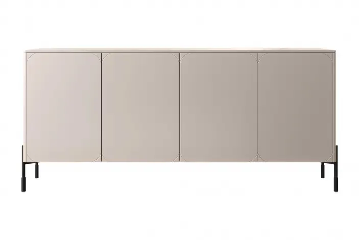 Komoda czterodrzwiowa z półkami i 4 szufladami Sonatia 200 cm