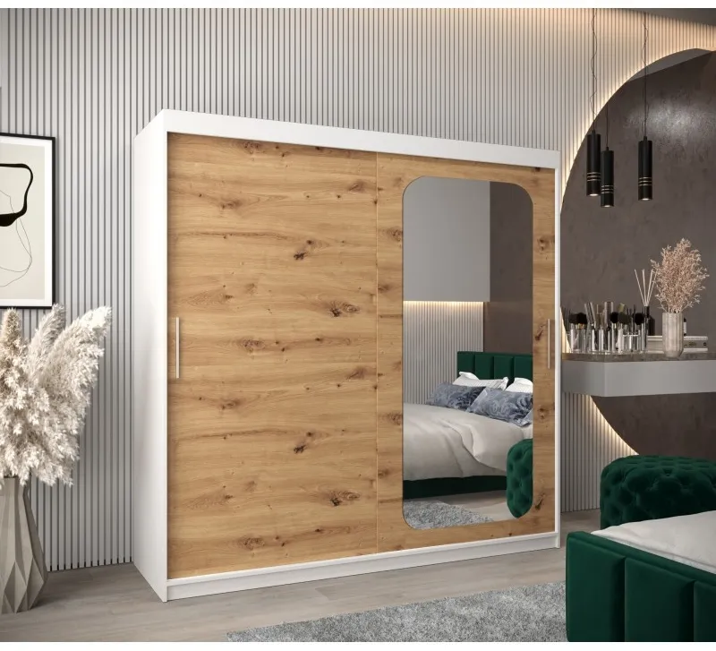 Skriňa s posuvnými dverami so zrkadlom Promo T2 200