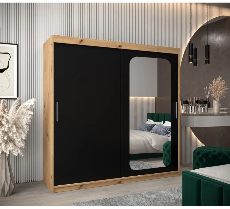 Skriňa s posuvnými dverami so zrkadlom Promo T2 200