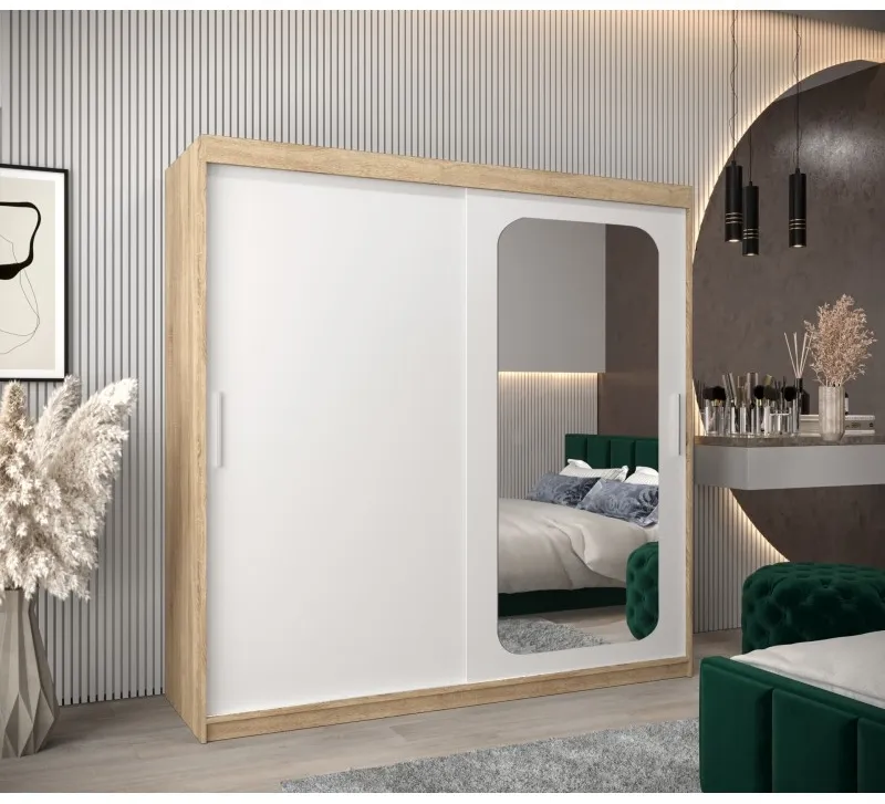 Skriňa s posuvnými dverami so zrkadlom Promo T2 200