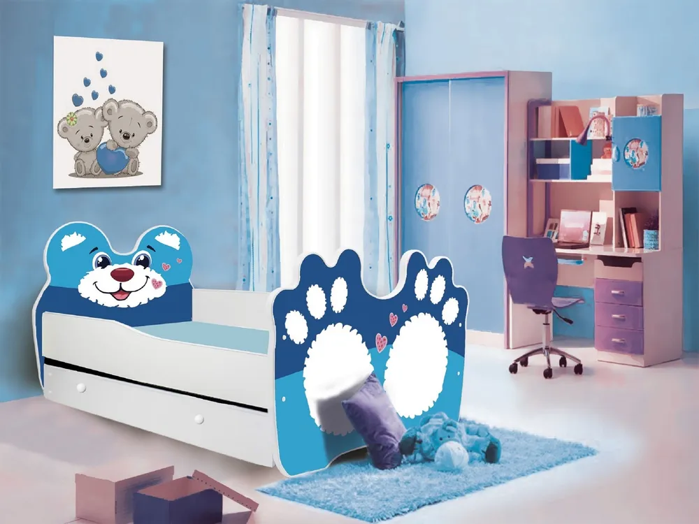 Łóżko z materacem i szufladą Bear 140x70