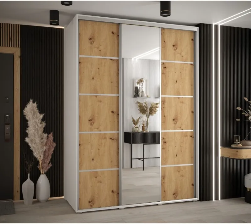 Szafa przesuwna z lustrem Cannes 5 180 60 cm głębokości