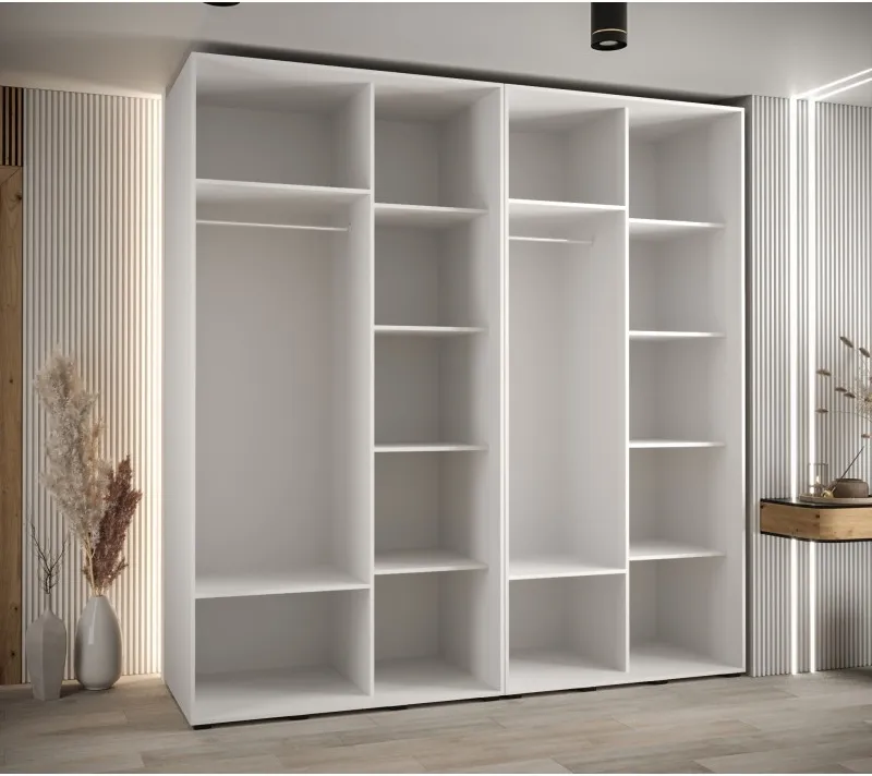 Skříň s posuvnými dveřmi a zrcadlem Davos 5 230, hloubka 60 cm