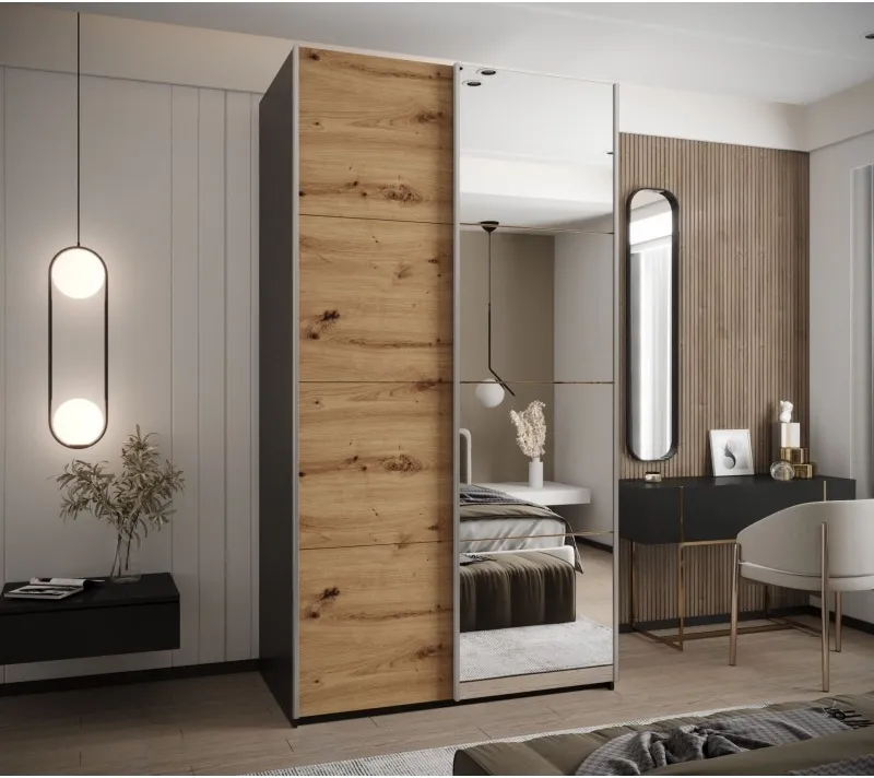 Skriňa s posuvnými dverami so zrkadlom Lux 3 130