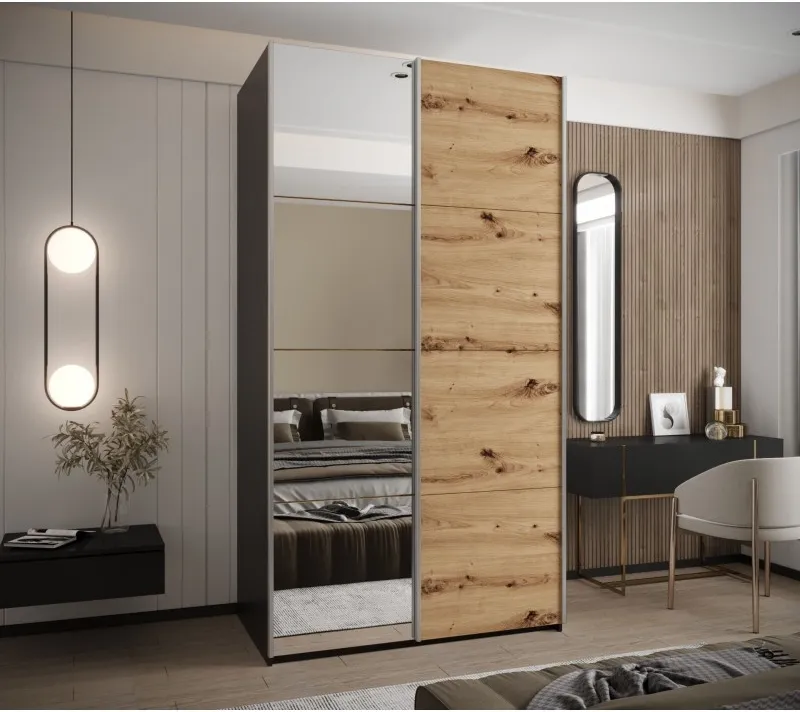 Skriňa s posuvnými dverami so zrkadlom Lux 3 130