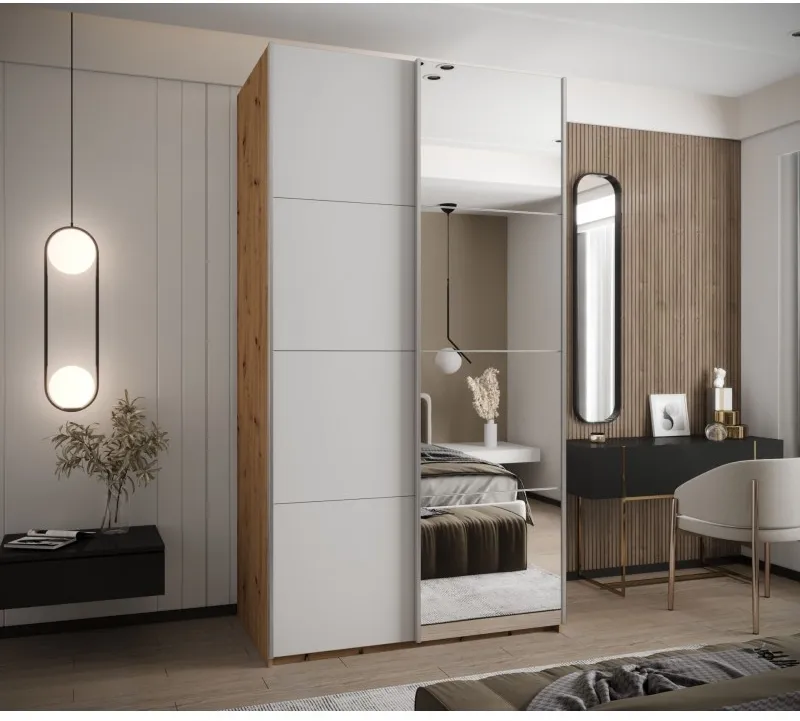 Skriňa s posuvnými dverami so zrkadlom Lux 3 130