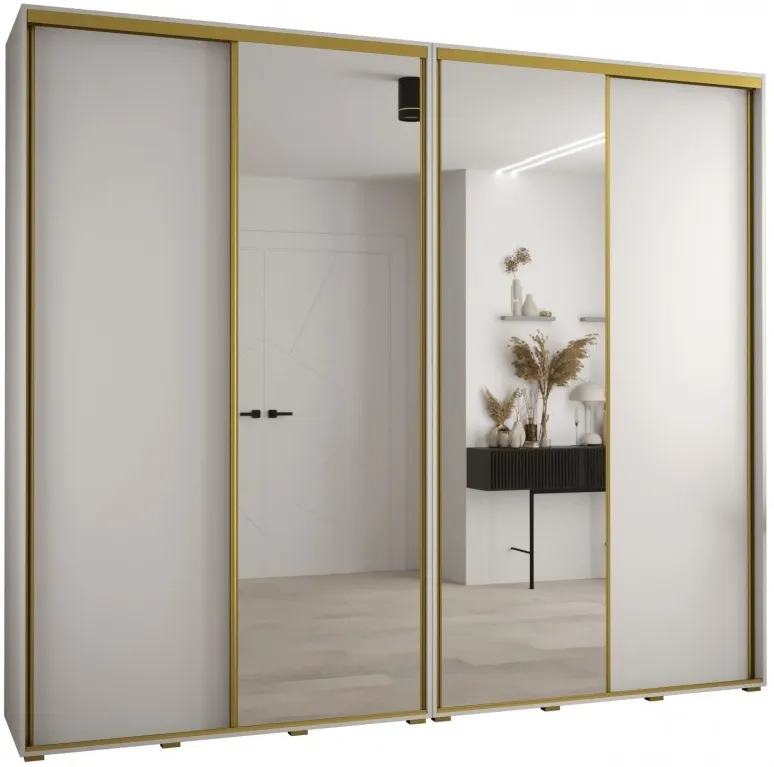 Posuvná skriňa so zrkadlom vysoká Davos 3 280 hĺbka 45 cm
