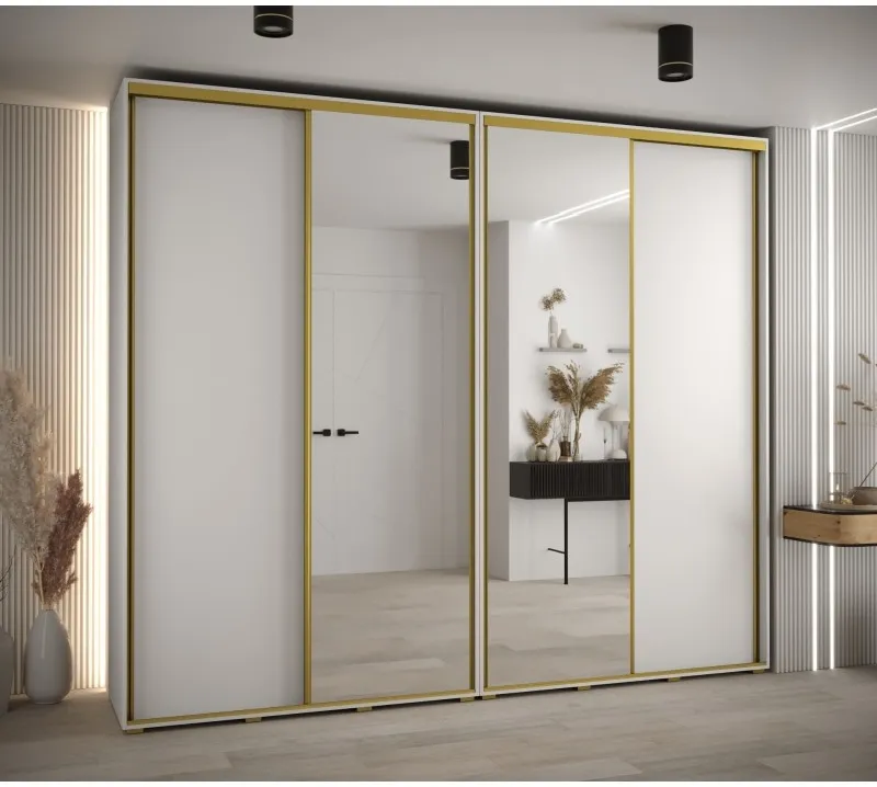 Posuvná skriňa so zrkadlom vysoká Davos 3 280 hĺbka 45 cm