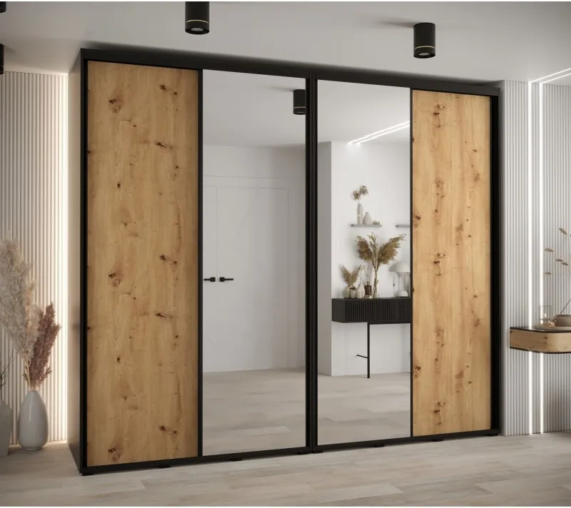 Szafa przesuwna z lustrem wysoka Davos 3 280 głębokość 60 cm