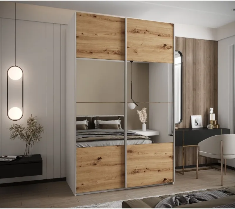 Posuvná skříň se zrcadlem Lux 4 150