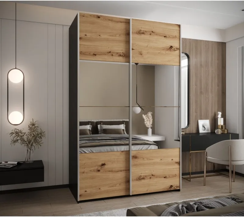 Posuvná skříň se zrcadlem Lux 4 150