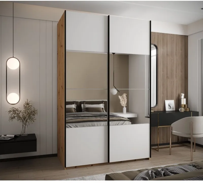 Skriňa s posuvnými dverami so zrkadlom Lux 4 150