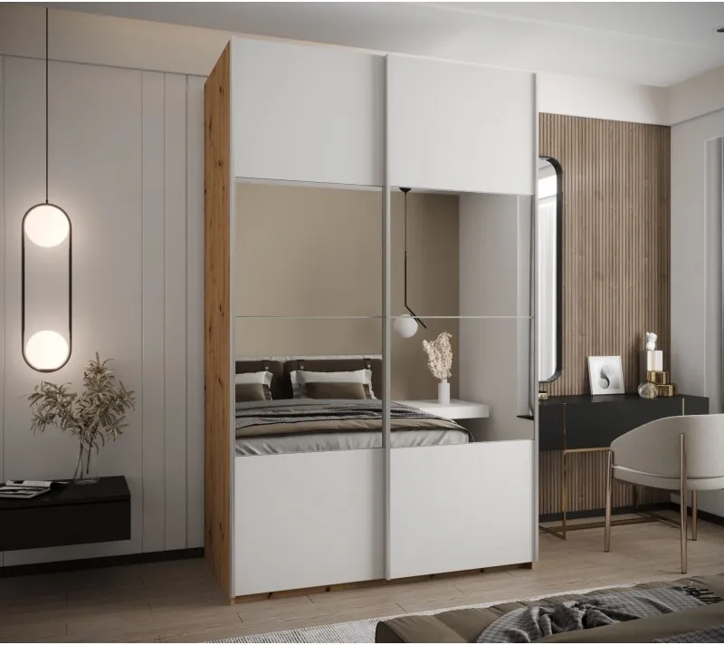Posuvná skříň se zrcadlem Lux 4 150